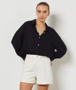 Chemisier En Coton Mélangé 10 Chemisier En Coton Mélangé -Boutique De Mode Luxe 654217705 b