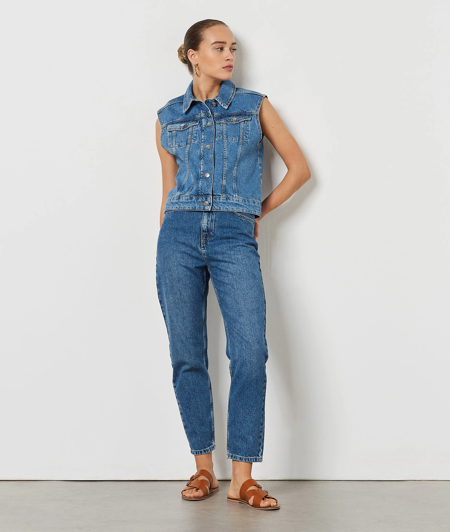 Veste En Jean Sans Manches 5 Veste En Jean Sans Manches – Image 3