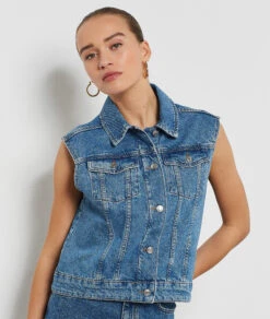 Veste En Jean Sans Manches