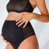 Tanga Taille Haute En Dentelle Et Microfibre -Boutique De Mode Luxe MOM20CONFORT g