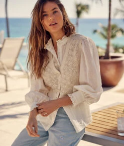 Gilet En Crochet -Boutique De Mode Luxe PAULINE SONIA MOMI J420 20006 ETAM20BAIM2008 01 23 046 V1201201